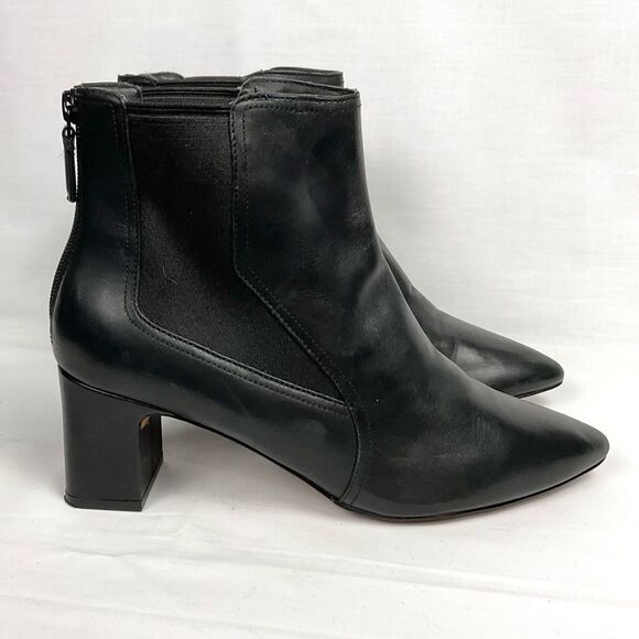 Cole Haan Etta Bootie Black Leather Chelsea Boots Sz 9 M Pointed Toe - Picture 4 of 8